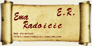 Ema Radoičić vizit kartica